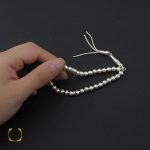 4 تسبیح نقره 33 دانه گرد ساده - کد 4150 - تصویر 4