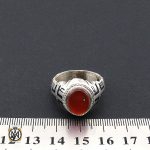 انگشتر عقیق یمن مردانه رکاب دست ساز طرح علی - کد 8986 - تصویر 4