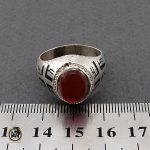 انگشتر عقیق یمن مردانه رکاب دست ساز طرح علی - کد 8990 - تصویر 4