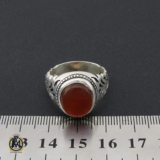 انگشتر عقیق یمن مردانه رکاب دست ساز - کد 8991 - تصویر 4