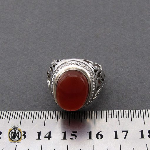 انگشتر عقیق یمن مردانه رکاب دست ساز - کد 8996 - تصویر 4