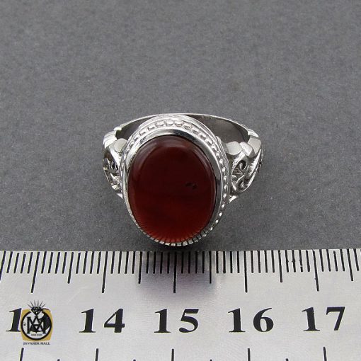 انگشتر عقیق یمن مردانه رکاب دست ساز - کد 8997 - تصویر 4