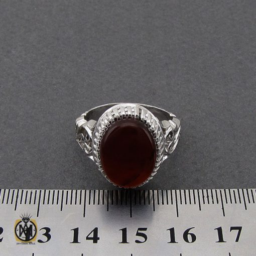 انگشتر عقیق یمن مردانه رکاب دست ساز - کد 8999 - تصویر 4