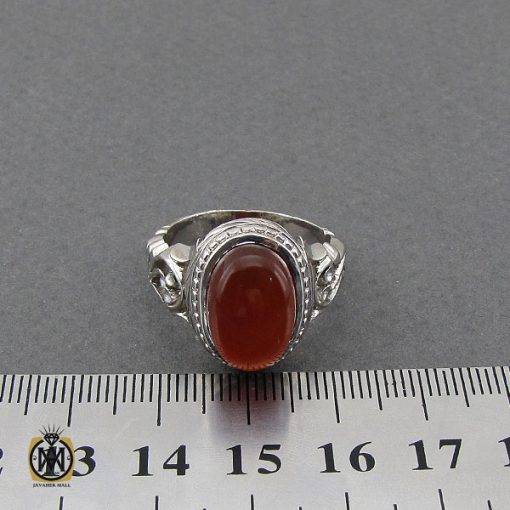 انگشتر عقیق یمن مردانه رکاب دست ساز - کد 10017 - تصویر 4