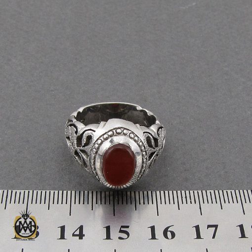 4 انگشتر عقیق یمن مردانه رکاب دست ساز - کد 10018 - تصویر 4