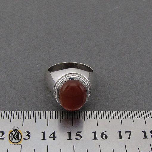 انگشتر عقیق یمن مردانه رکاب دست ساز - کد 10024 - تصویر 4