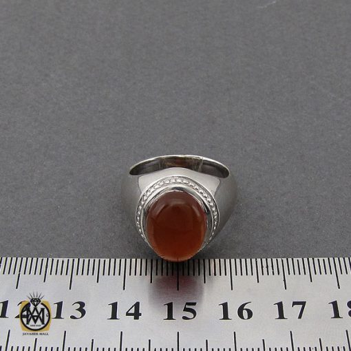 انگشتر عقیق یمن مردانه رکاب دست ساز - کد 10026 - تصویر 4