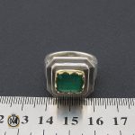 انگشتر زمرد زامبیا درشت مردانه - کد 10032 - تصویر 4