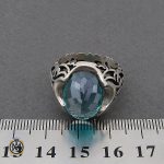 انگشتر توپاز سبز مردانه خوش رنگ و اصل - کد 10041 - تصویر 4