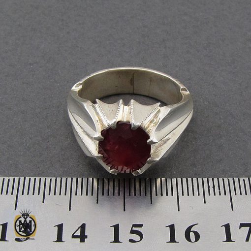 4 انگشتر یاقوت سرخ خوش رنگ مردانه هنر دست استاد باقرزاده - کد 10047 - تصویر 4