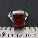 انگشتر عقیق خراسان مردانه با حکاکی یا حسین شهید - کد 10054 - تصویر 4