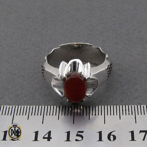 انگشتر عقیق یمن مردانه هنر دست استاد قاسمی - کد 10058 - تصویر 4