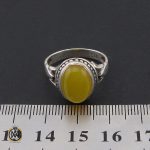 4 انگشتر عقیق زرد با حکاکی شرف الشمس مردانه – کد 8835 - تصویر 4