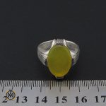 انگشتر عقیق زرد با حکاکی شرف الشمس مردانه – کد 8840 - تصویر 4