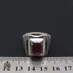 4 انگشتر یاقوت سرخ فاخر مردانه هنر دست استاد شرفیان – کد 8803 - تصویر 4