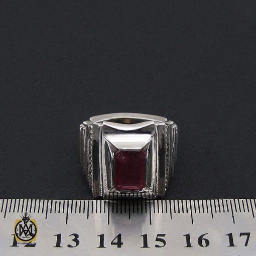 4 انگشتر یاقوت سرخ فاخر مردانه هنر دست استاد شرفیان – کد 8803 - تصویر 4