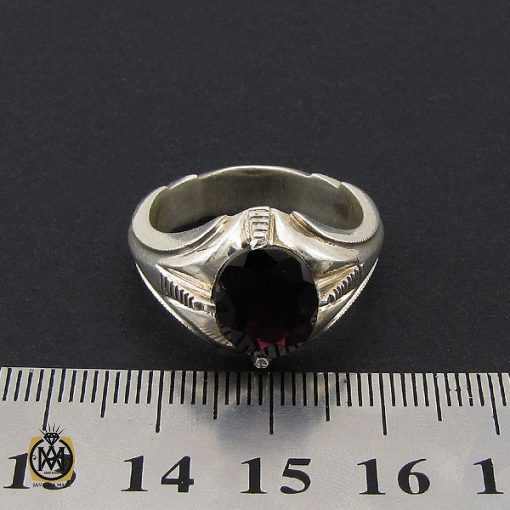 انگشتر یاقوت گارنت مردانه هنر دست استاد شرفیان – کد 8804 - تصویر 4