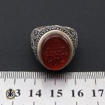 4 انگشتر عقیق یمن با حکاکی حسين منی و انا من حسين مردانه قلم زنی - کد 8863 - تصویر 4