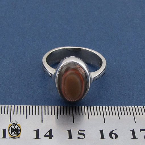 4 انگشتر عقیق باباقوری یمن مردانه - کد 8874 - تصویر 4