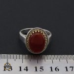 انگشتر عقیق یمن خوش رنگ مردانه - کد 8876 - تصویر 4