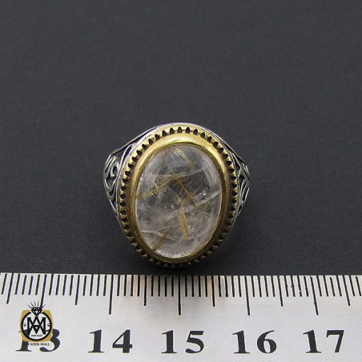 انگشتر کوارتز رُتایل مردانه - کد 8882 - تصویر 4