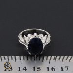 4 انگشتر یاقوت کبود آفریقایی مردانه هنر دست استاد باقرزاده – کد 8807 - تصویر 4