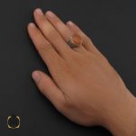 5 انگشتر عقیق یمن با حکاکی شرف الشمس مردانه - کد 8899 - تصویر 5