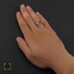 5 انگشتر یاقوت سرخ خوش رنگ مردانه - کد 8906 - تصویر 5