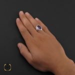 انگشتر آمتیست مردانه خوش رنگ  – کد 8809 - تصویر 5