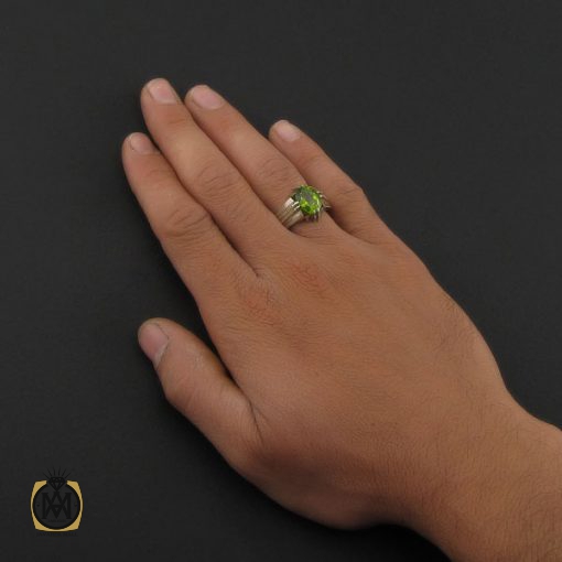 انگشتر زبرجد مردانه هنر دست استاد شرفیان – کد 8810 - تصویر 5