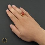 5 انگشتر عقیق یمن با حکاکی توکلت علی الله دست ساز مردانه - کد 8918 - تصویر 5