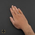 انگشتر عقیق یمن با حکاکی یا رب العالمین دست ساز مردانه - کد 8930 - تصویر 5