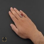 انگشتر عقیق یمن با حکاکی یا سیدالسادات دست ساز مردانه - کد 8931 - تصویر 5