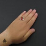 انگشتر عقیق یمن خوش رنگ مردانه دست ساز - کد 8937 - تصویر 5