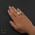 5 انگشتر موزانایت سبز مردانه درشت و فاخر – کد 8813 - تصویر 5