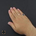 5 انگشتر یاقوت کبود مردانه دست ساز - کد 8946 - تصویر 5