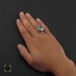 5 انگشتر توپاز آبی مردانه هنر دست استاد شرفیان – کد 8815 - تصویر 5