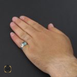 5 انگشتر توپاز سبز مردانه - کد 8958 - تصویر 5