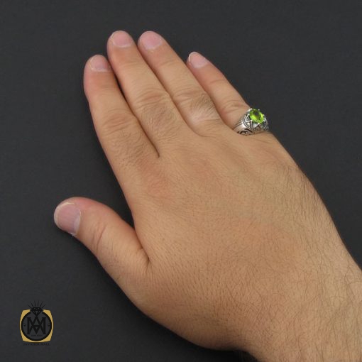 5 انگشتر زبرجد مردانه - کد 8960 - تصویر 5