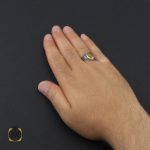 5 انگشتر عقیق یمن شرف الشمس مردانه دست ساز - کد 8972 - تصویر 5