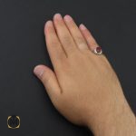 5 انگشتر عقیق یمن مردانه دست ساز - کد 8974 - تصویر 5