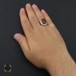 5 انگشتر عقیق یمن مردانه دست ساز - کد 8975 - تصویر 5