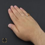 5 انگشتر عقیق یمن شرف الشمس مردانه دست ساز - کد 8976 - تصویر 5