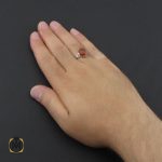 5 انگشتر عقیق یمن خوش رنگ مردانه دست ساز - کد 8985 - تصویر 5