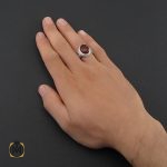 5 انگشتر عقیق یمن مردانه رکاب دست ساز - کد 10019 - تصویر 5