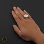 5 انگشتر دُر نجف مردانه دست ساز – کد 8822 - تصویر 5