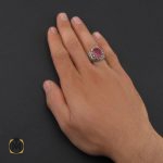 5 انگشتر یاقوت سرخ خوش رنگ مردانه هنر دست استاد مغان - کد 10048 - تصویر 5
