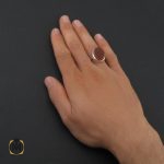 5 انگشتر عقیق یمن مردانه با حکاکی الابذکرالله تطمئن القلوب - کد 10053 - تصویر 5