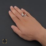 انگشتر عقیق یمن شبکه ای مردانه - کد 10063 - تصویر 5