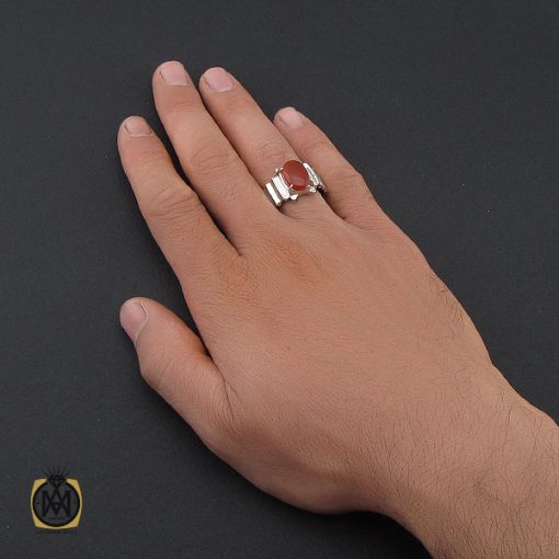 انگشتر عقیق یمن مردانه هنر دست استاد قاسمی - کد 10066 - تصویر 5